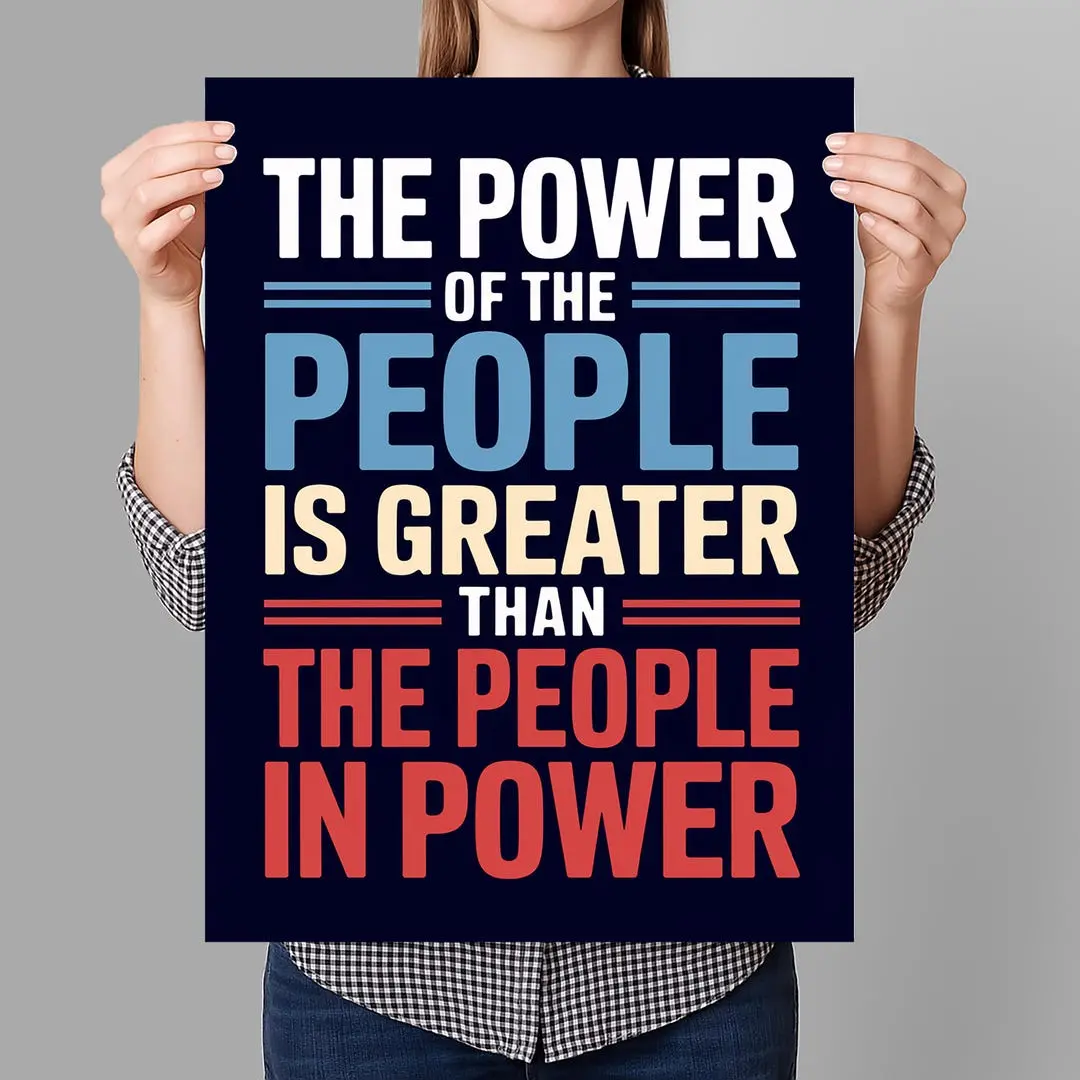Power of the People Resist Protest Sign Poster, Anti-Trump Protest Poster Sign For March, Political Activist Rally Sign