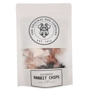 Dehydrated Rabbit Chips for Dogs & Cats | Natural Fiber Sing Ingredient Treat