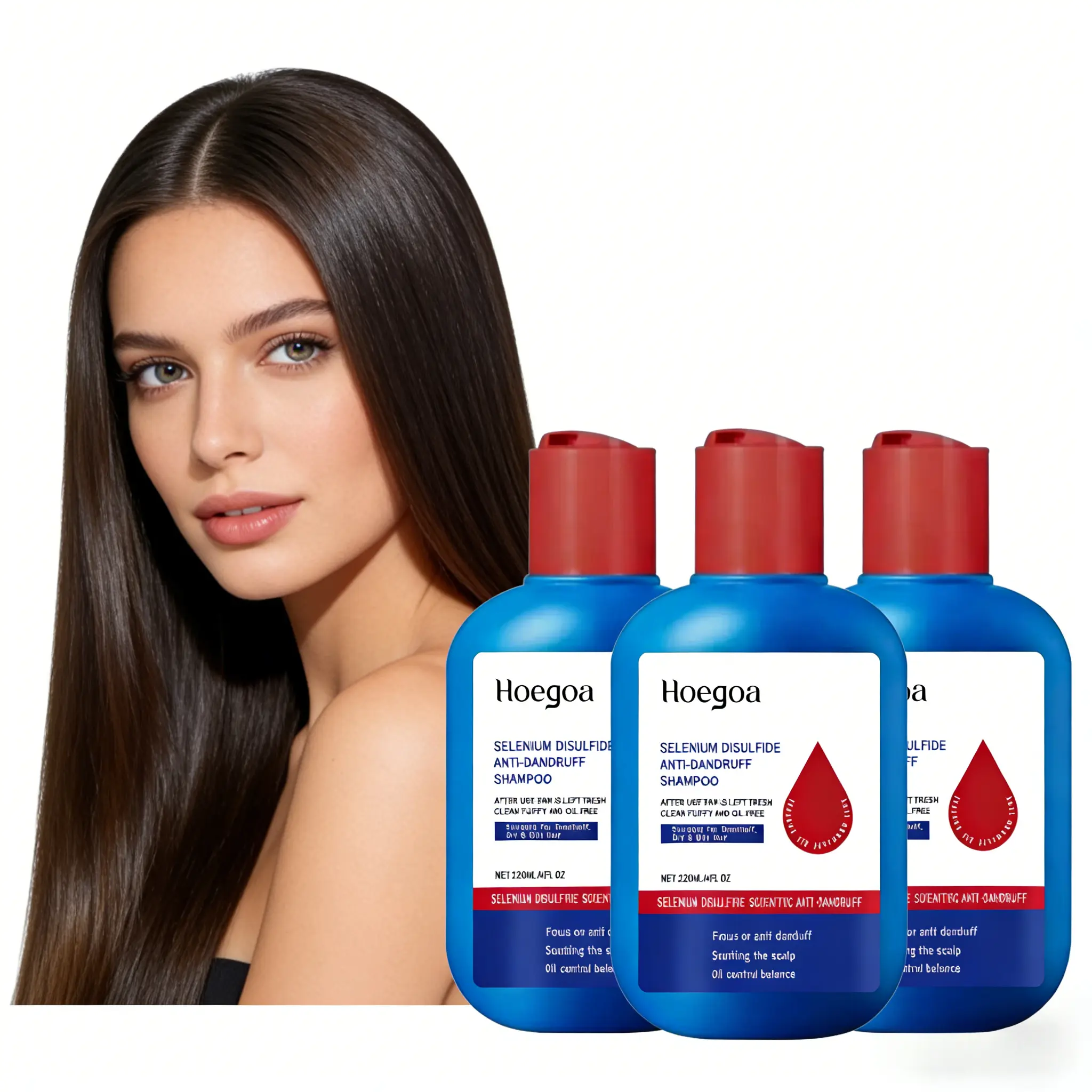 Anti-Dandruff Shampoo with Selenium Sulfide for Voluminous Hair, Deep Cleansing Scalp Care for Oil Control, 120ml Multi-Pack Haircare, Fresh, Freshness, Oily, Cleanser, Restore, Fresh And Clean