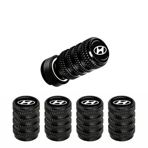 Red & Black Tire Valve Stem Caps 5 Pack Universal Car Tire Valve Stem Protective Covers Auto Parts & Car Accessories Dustproof Leak-Proof Seal Fit for Hyundai Most Cars SUV Trucks Wheel Tire Valve Stem Protection