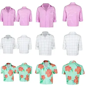 2026 Bobby Saja  Boys Jinu Cosplay Shirt Costume  Men Summer Beach Short Sleeve Tops Halloween Carnival Party Suit