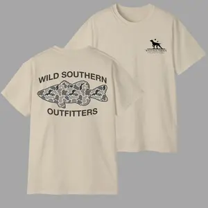 Wild Southern Outfitters T-Shirt – Camouflage & Hunting Lifestyle Graphic Tee, Unisex Cotton Shirt for Enthusiasts, Comfort for Nature Lovers, Casual Streetwear Menswear Gifts, Men's T-Shirts