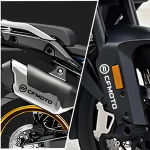 CFMOTO Motorcycle Front Fuel Tank Stickers Decal, Sticker Decals - Night Visibility Reflective Safety Stickers, Available in Multiple Colors (White/Red/Blue), Suitable for 450SR, 250SR, 675SR-R, 800MT and Other Models, Motorcycle Safety Accessories