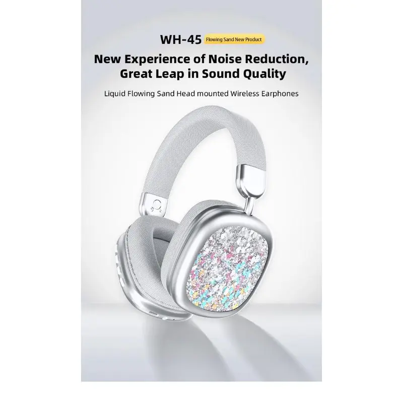 Product Introduction of YANUQIA Wireless Headphones, Over-ear Headphones, Hi-Fi Stereo , Suitable for Travel, Work, Sports and Games, Built-in Microphone, Large Battery For Long-Lasting, Suitable For IPhone, Laptop, IOS/Android Bluetooth Headphones 3