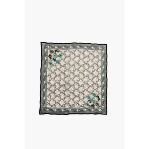 Embroidered Floral Bandana Ink