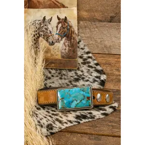 THE SILVER TURQUOISE BUCKLE Cowboy Belt Western Belts