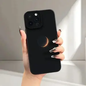 High-end Phone Case with Moon Pattern/Suitable for iPhone 17 Air/16 Plus/15 Pro Max/14 Pro/13/12/11 and Other Mobile Phone Cases/As a Birthday/Holiday Gift for Family and Friends/Protector, Lens Protection/MS287