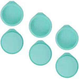 6-Pack  Cake Molds 4 Inch Round Cakes Pans Green Baking Pan Set  Baking Mold DIY Rainbow Cakes and Round  Coaster Molds, 0.8 Inch Deep (Green)