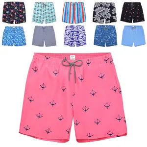 Mens Quick Dry Printed Short Swim Trunks with Mesh Lining Swimwear Bathing Suits
