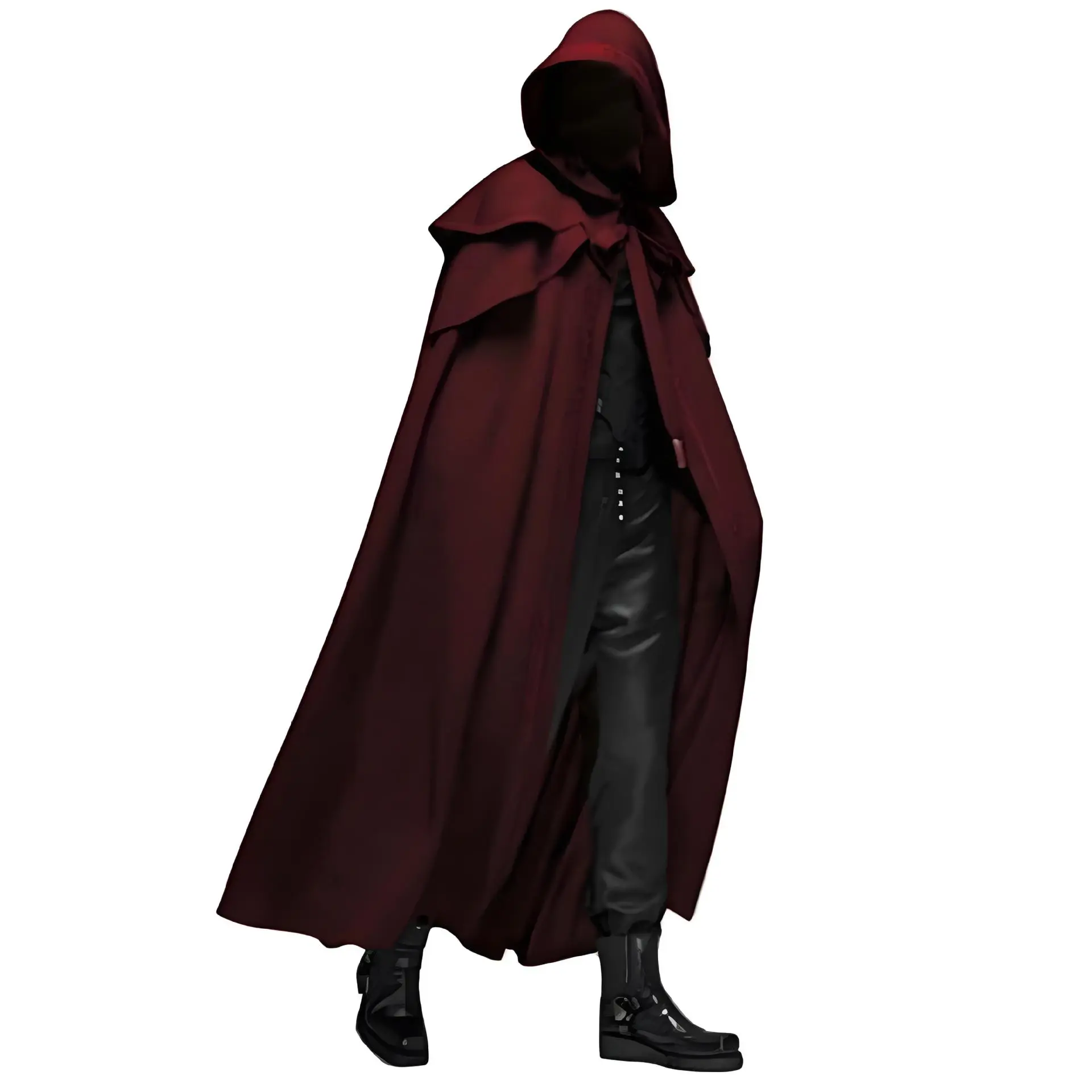 Wine red Gothic cloak