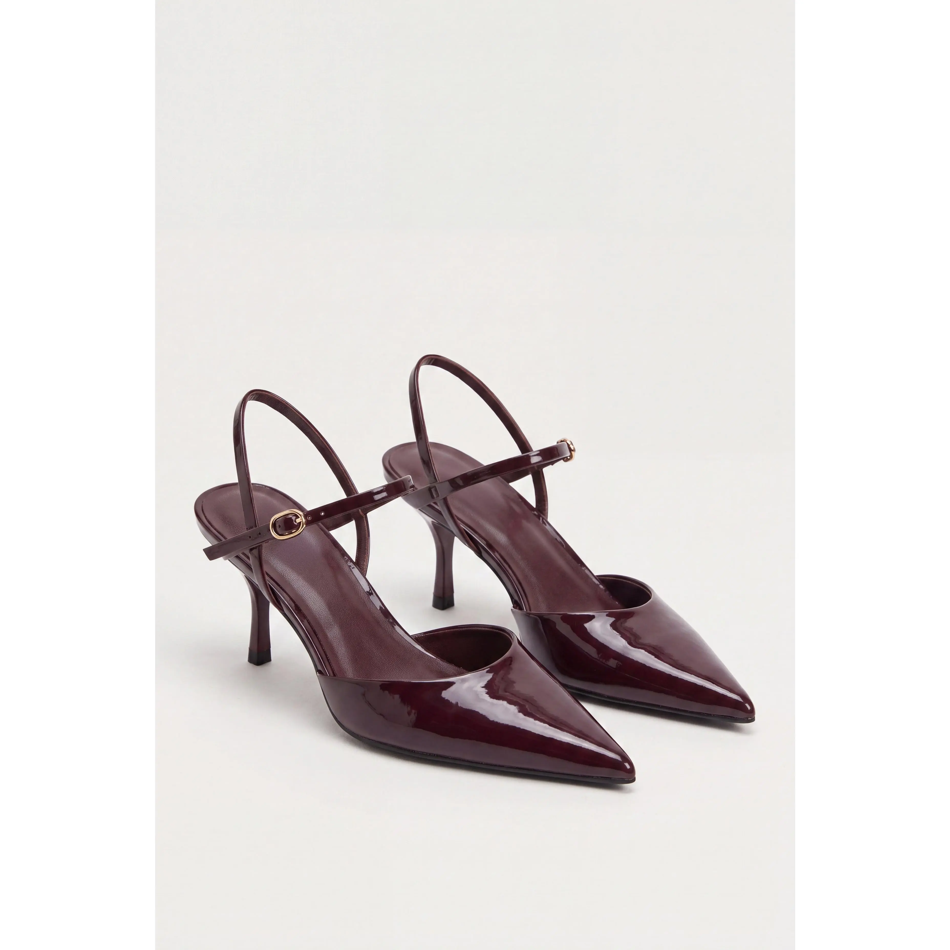 Pointed Toe Ankle Strap Pumps