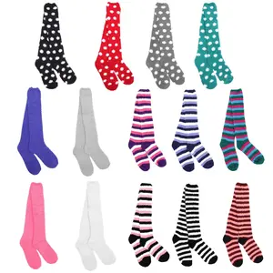 Women's Fuzzy Patterned Knee High Socks