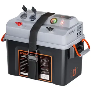 SUNAPEX Smart Battery Box 12V/24V Power Center - Multi Ports & Circuit Breaker for Trolling Motor, Marine,RV & Solar Panel (Pro,Battery Not Included)