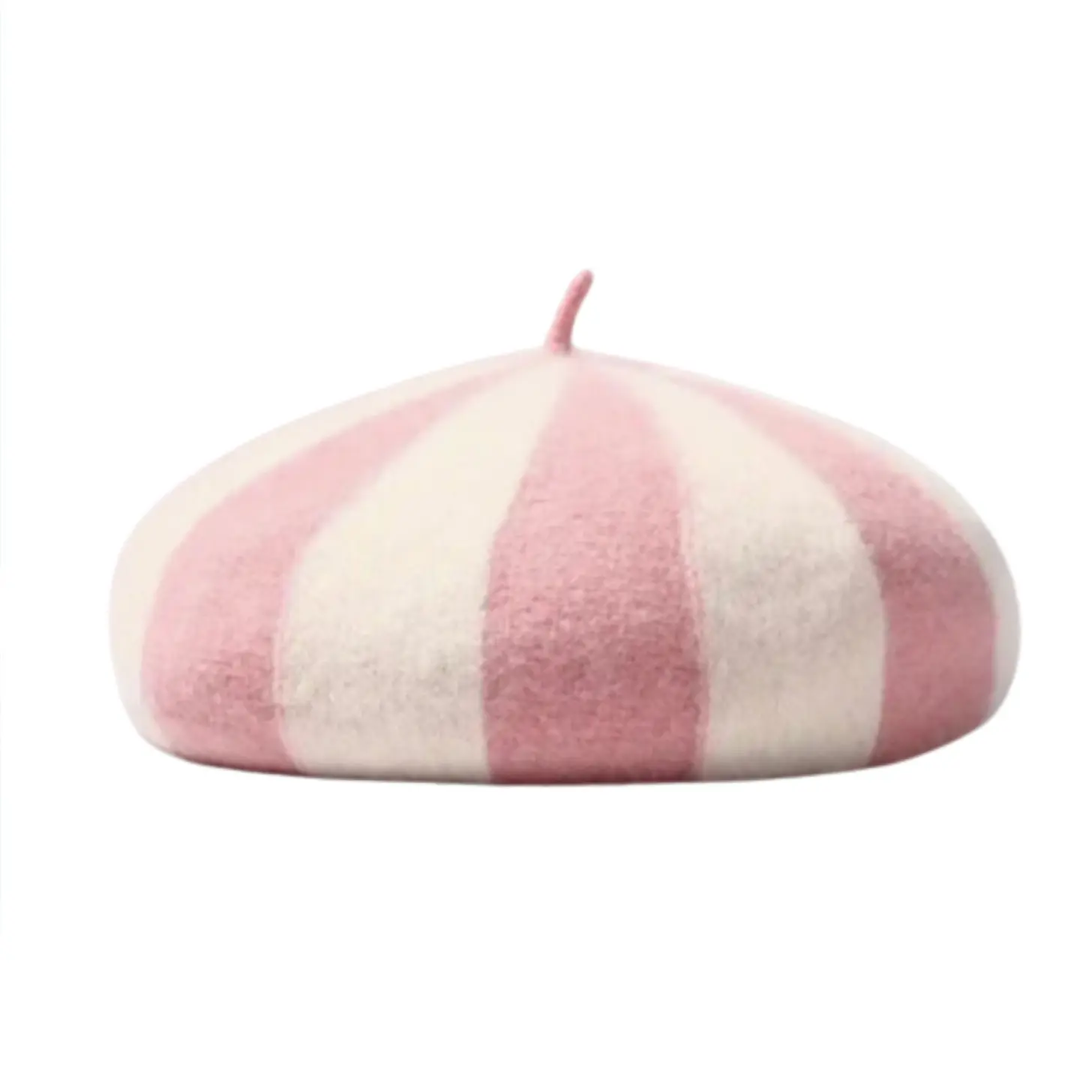 COCUS POCUS Candy Striped Beret - A candy colored twist on a classic style hat