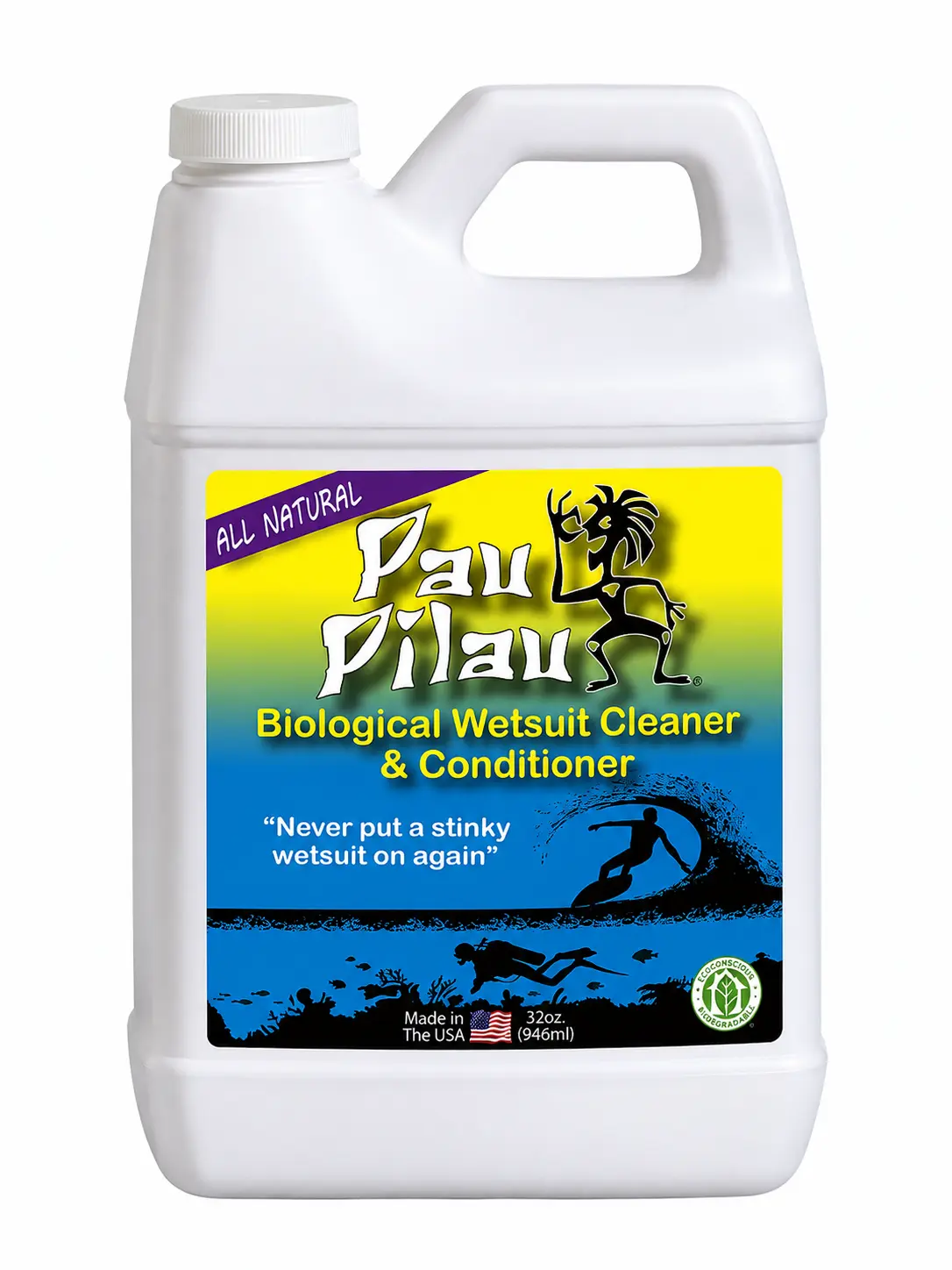 Pau Pilau Wet Suit Cleaner, 1-Gallon - 901103 , White