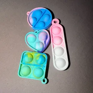 4 PCS Pop Fidget Keychain