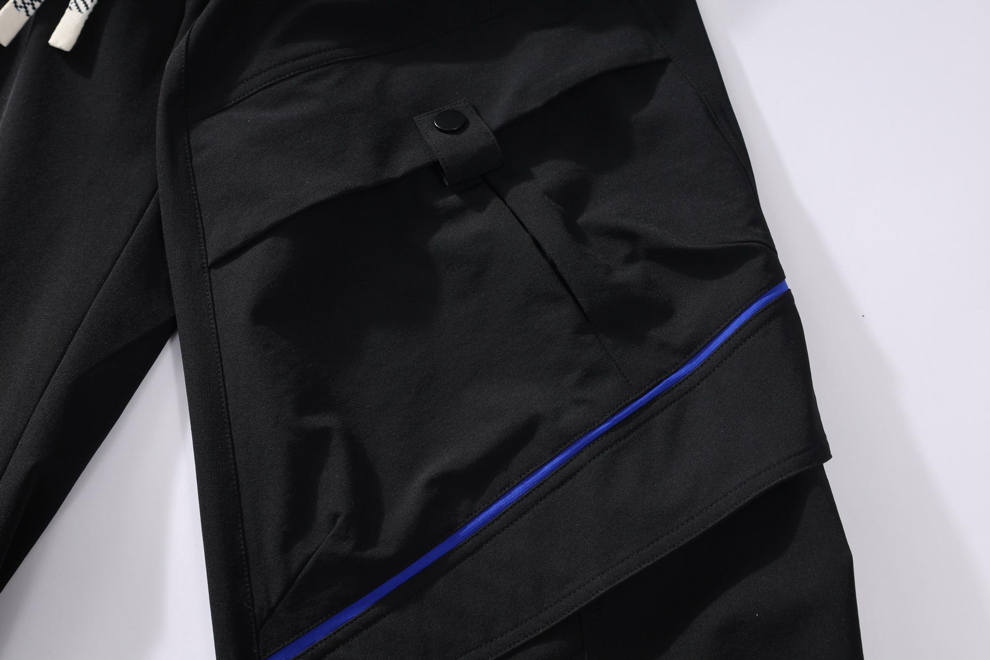 Men’s summer American casual cargo pants, loose straight fit, comfortable and breathable