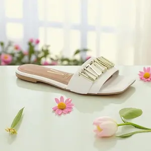 Vizzano Women's Tan Leather Crisscross Strap Platform Sandals with Gold "VIZZANO" Lettering & Chunky Sole for Comfortable Summer Footwear - Girl