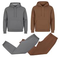 (2 Pack-Pullover Set) Charcoal-Brown