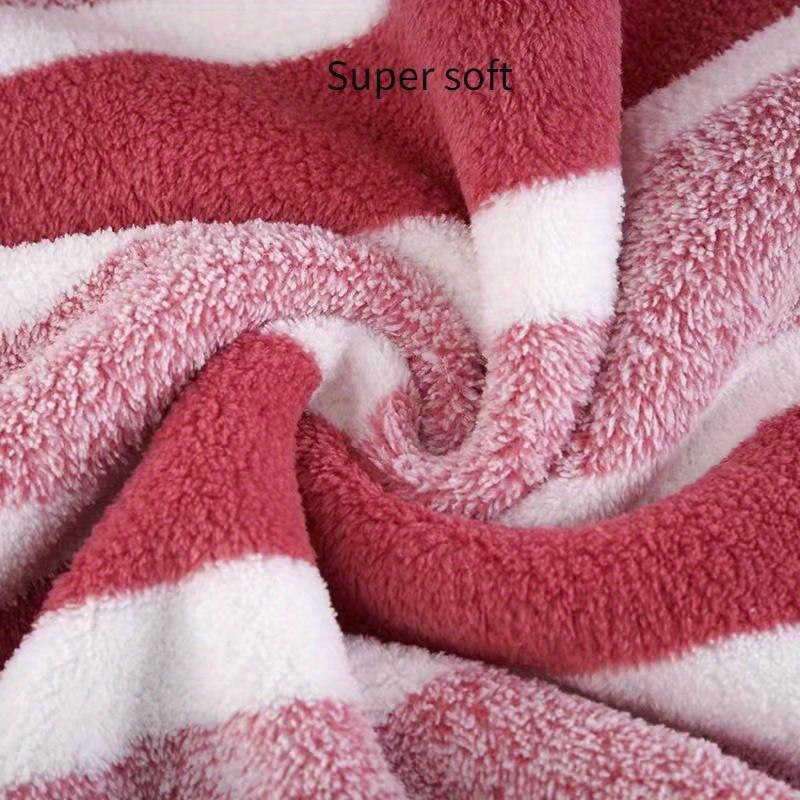 8pcs/set, no hair loss, super water absorption, super soft two-color striped interval bath towel combination, including 2 large bath towels, 2 large face towels, 4 hand towels