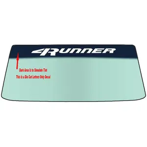 Fits A TOYOTA 4 RUNNER Vehicle Custom Windshield Banner Graphic Die Cut Decal - Vinyl Application Tool Included