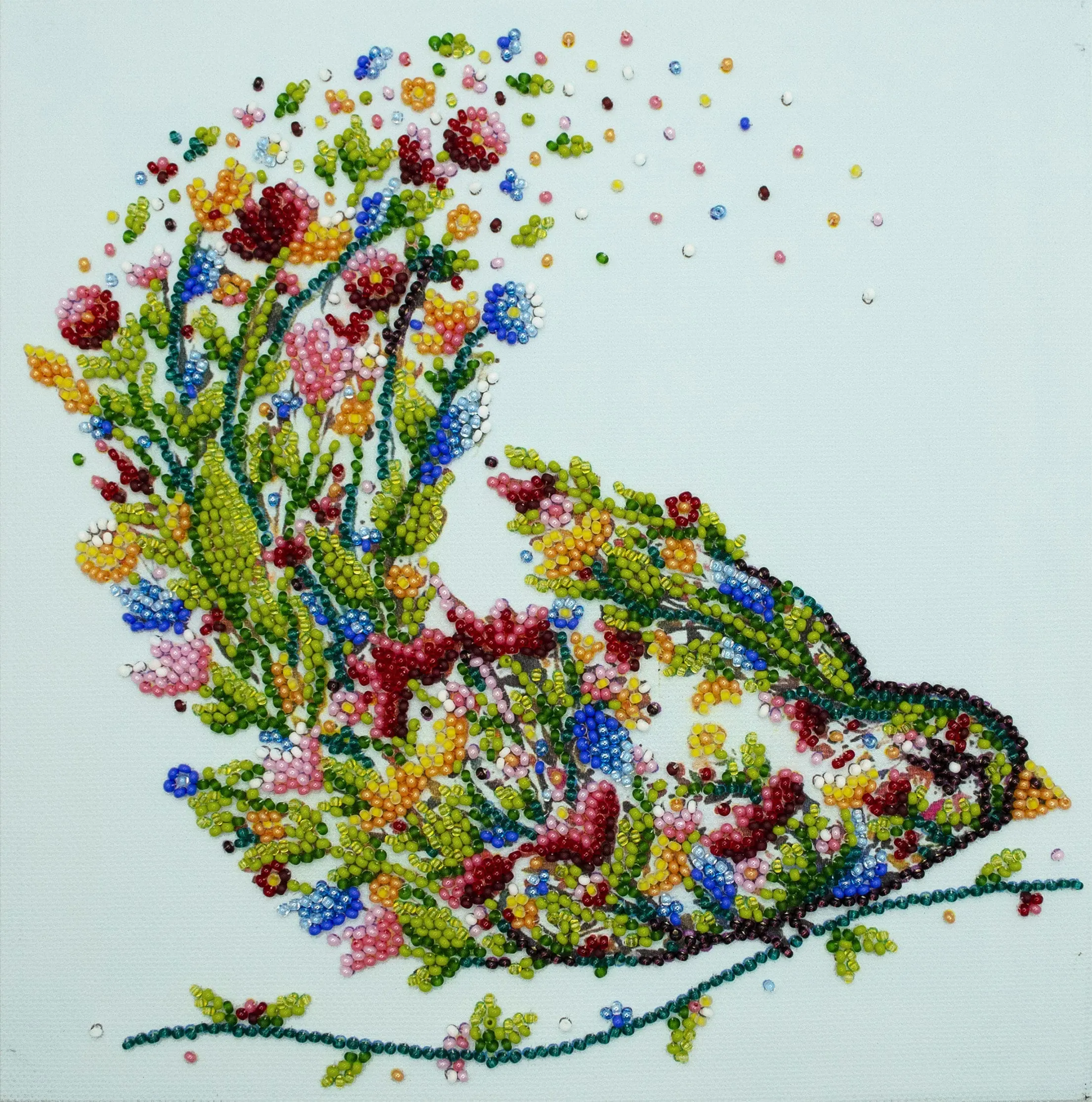 A Singing Bird Mid-Sized Bead Embroidery Kit by Abris Art AMB-094