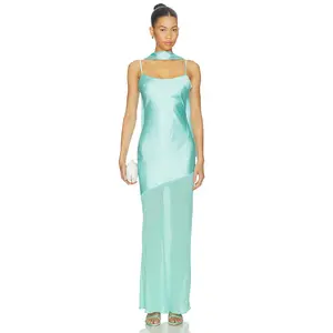 MORE TO COME Griffin Maxi Dress in Turquoise