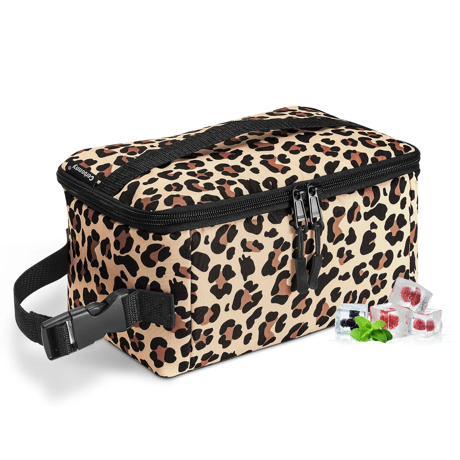 Cerbonny Cooler Bag - 6 Cans Capacity - Built in 2 Detachable Gel Packs - Polyester Material - Perfect for On-the-Go Meals - Normal Lunch Box Size summervibes