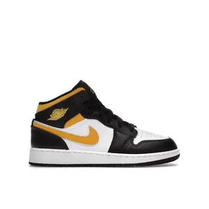 Jordan Kid's 1 Mid White Pollen Black, from StockX