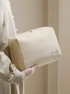 Eco-Friendly Multi-Layer Makeup Bag, Portable Cosmetic Organizer, Handheld Cosmetic Pouch for Travel, Perfect for Outdoor Holidays, Daily Use, Gifts