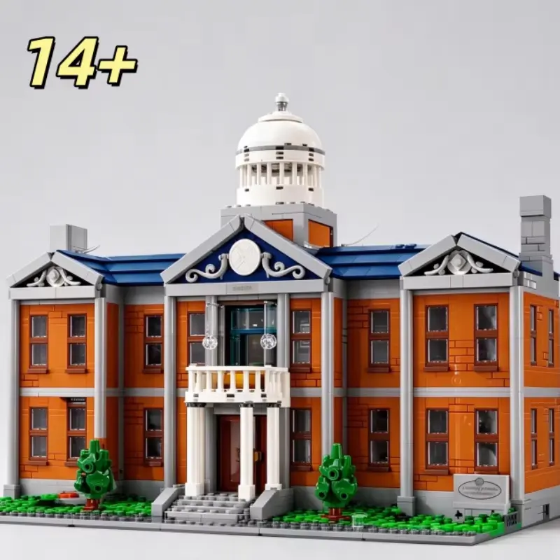 3093PCS Retro Mansion Building Block Set with 10 Mini Figures, Large Vintage Architectural Model, DIY Assembly Bricks, Street Scene Display, Adult Collectible and Home Decor, Birthday Gift Idea