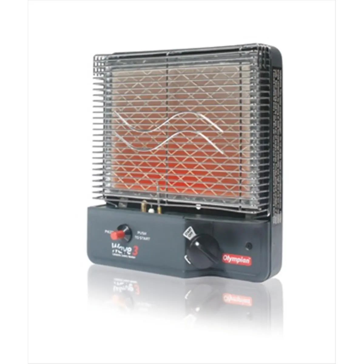 Camco 57331 Wave-3 Catalytic Safety Heater - No-Smokeless Portable Unit for Vented Areas & RV Operation, Cordless Outdoor Heater with Adjustable Settings, 100% Safety Shut-Off Valve, 1600-3000 BTU/hr Output