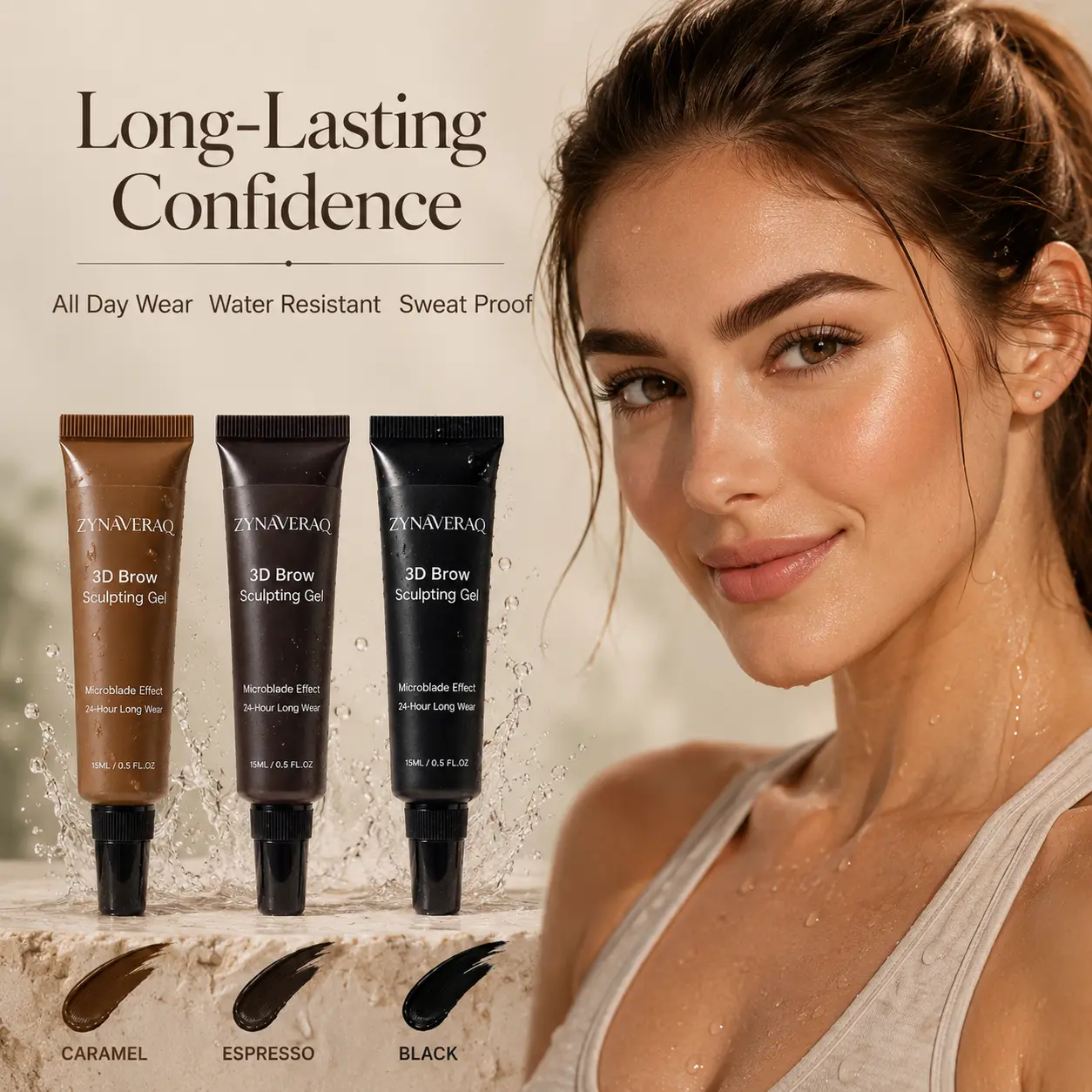 3d Brow Sculpting Gel Waterproof Long Lasting 24 Hour Brow Styling Gel Microblade Effect Eyebrow Gel For Natural Fluffy Brows Makeup Essential Viral Beauty Product