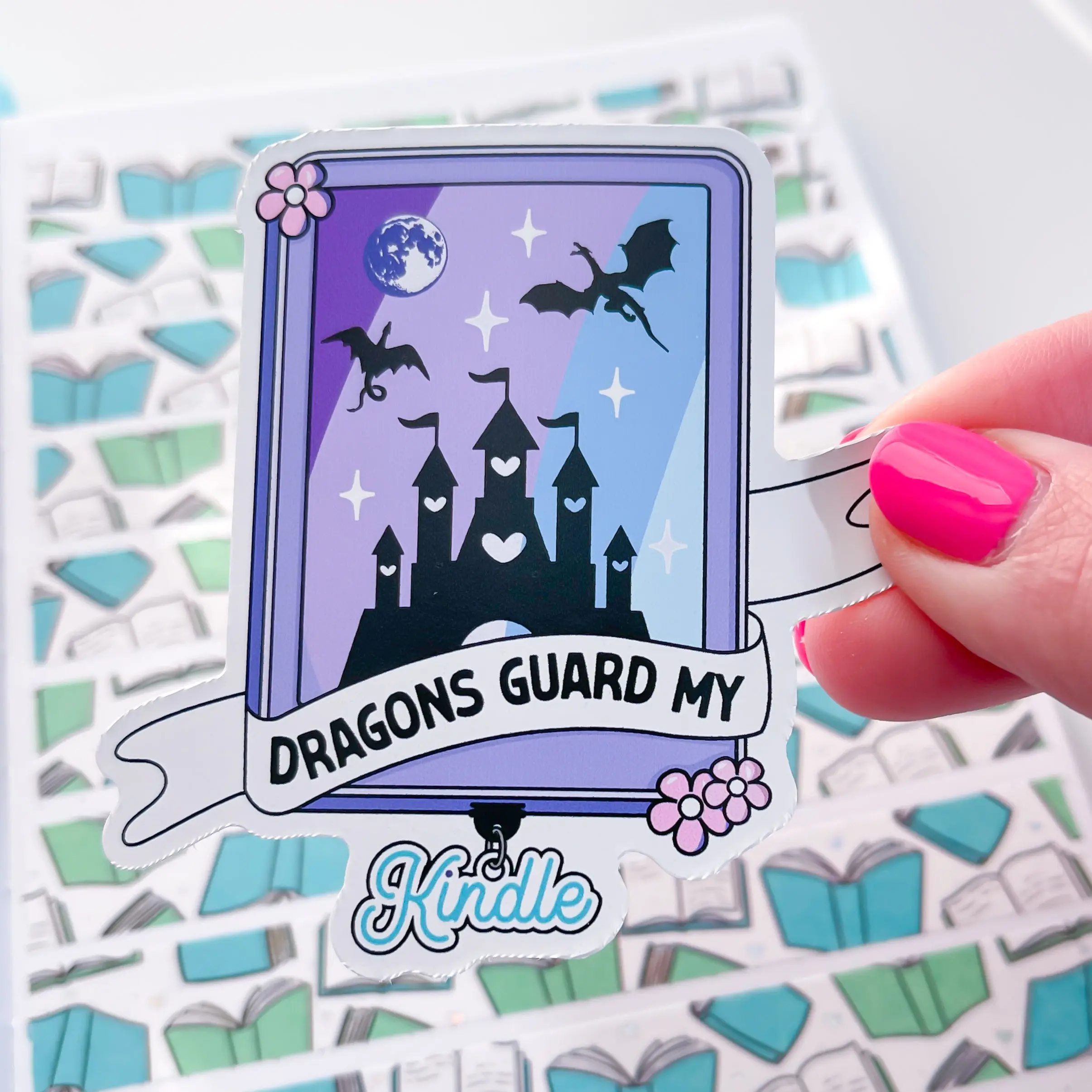 Dragons Guard E-Reader Vinyl Die Cut Sticker