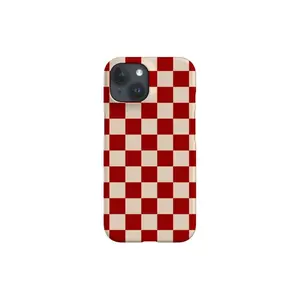 For IPhone 17 Case, Red Classic Check Retro Y2K Plaid Grid Design for IPhone 16 15 14 13 12 11 Pro Max Plus