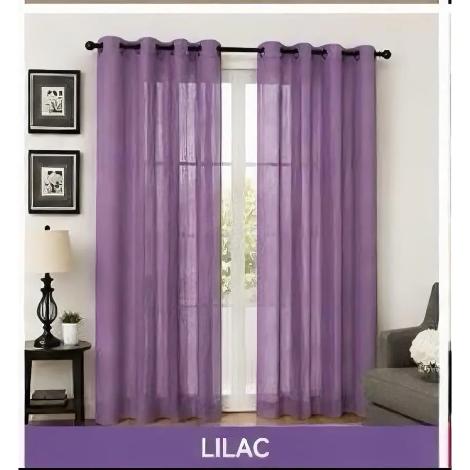 Dark Pink Panel Sheer Voile Curtains Soft Lightweight Fabric for Living Room Bedroom Office Rod Pocket Design Easy Install