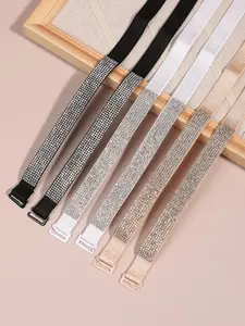 Women's Rhinestone Stars Bra Shoulder Strap Adjustable, Removable Replacement Fit Variety Underwear Accessories, Party Wedding Essential