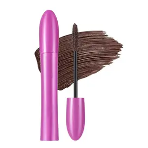 Brown Waterproof Mascara – Volumizing & Lengthening, Smudge-Proof, Long Lasting Natural Look Makeup Smooth Lash Cosmetic Daily Flawless Lightweight Volumizing Smudge-Proof Tubing Mascara