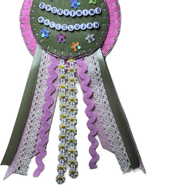 Whimsical Ribbon Badge, Personalized Decorative Gift Ribbon