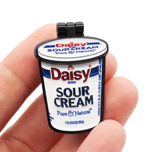 Do a Dollop Enamel Hinge Pin with Black Beans inside - Novelty and Gag Toy