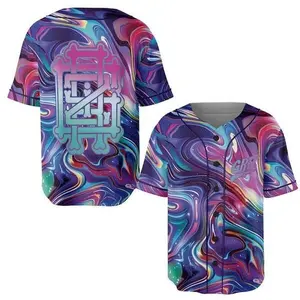 Griz Baseball Jersey, Trippy Liquid Rave Shirt, EDM Festival Wear #Baseball