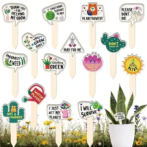 Fun Plant Labels for Succulents & Greenery, Waterproof Garden Markers for Outdoor/indoor Patios, Durable Garden Stakes