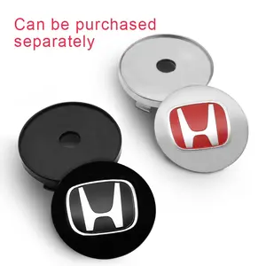 4pcs 3D ABS 56mm 60mm black/silver Car emblem Wheel hub Center Cap Aluminum sticker Badge Auto Styling accessories For Honda Civic Accord Fit City Vezel CRV HRV Odyssey Jazz Prelude Insight Decoration Auto Accessories