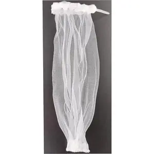 50 Pieces Washing Machine Hose Lint Traps Pet Dog Hair Catcher for Washer Laundry Lint Snare Sink Drain Hose Filter Dryer Mesh Bag with 50Pcs Cable Ties Aiboco