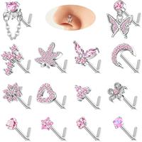 L Shaped, Silver & Pink