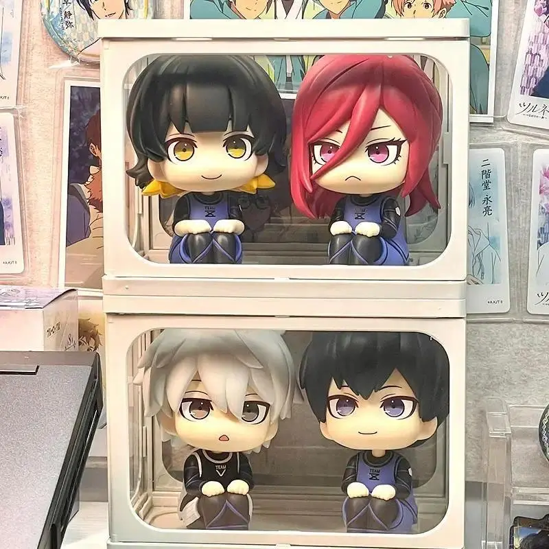 10cm Blue Lock Chibi Anime Figures - Nagi Seishiro, Chigiri Hyoma Art Manga Character Collectibles, Home Decor Chassis Ornament Model Toys, Manga Characters