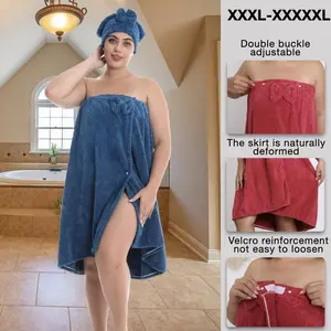 Plus Size Bath Skirt and Shower Cap Set, Adjustable Travel and Spa Bath Skirt, Thick Design for Family UseGift