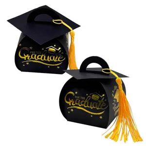 30 Pcs Graduation Cap Gift Boxes Graduation Party Favors Graduation Gifts Class of 2026 Candy Box with Tassel Table Centerpieces Graduation Decoration Treat Candy Boxes for Grad Party Supplies