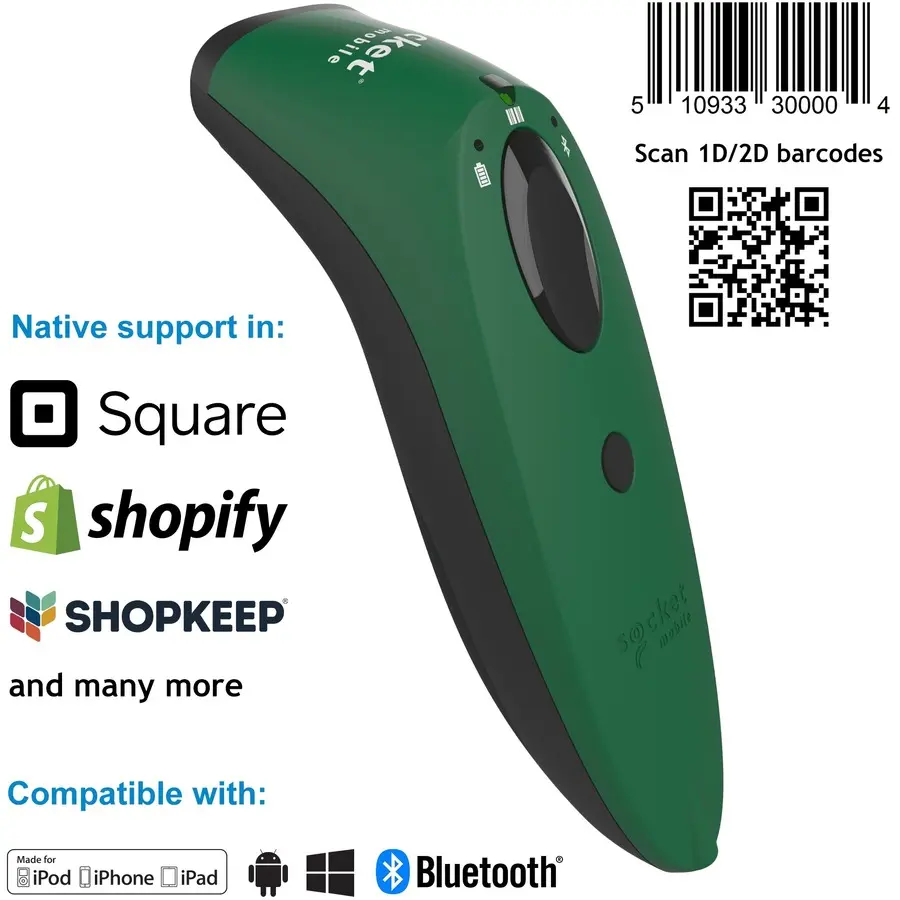 SocketScan&reg; S740 1D/2D Imager Barcode Scanner Green