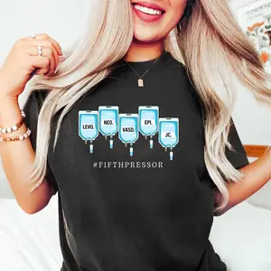 ICU Nurse Shirt, Levo, Neo, Vaso, Epi, Jesus Christ Fifth Pressor, Full Code Nurse Shirt, Icu Medications, UCI Drips, Critical Care Nurse Crewneck
